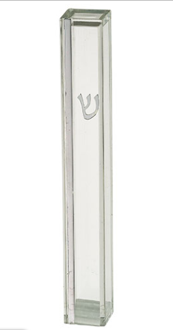 Mézouza en PVC avec CHIN argent 12 cm