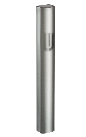 Boitier de mezouza en aluminium argent mat avec shin discret 12 cm