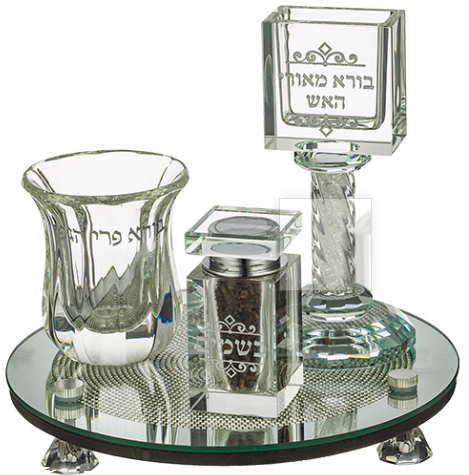Set Havdala en cristal
