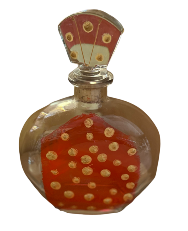 Carafe en verre modèle unique peinte à la main