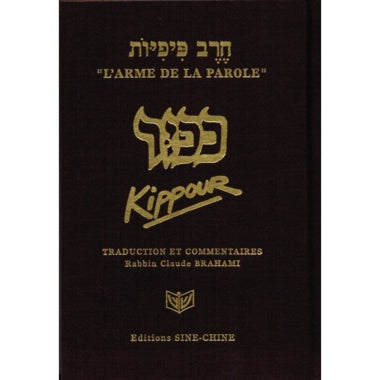 kippour traduit et commenté collection l'arme de la parole