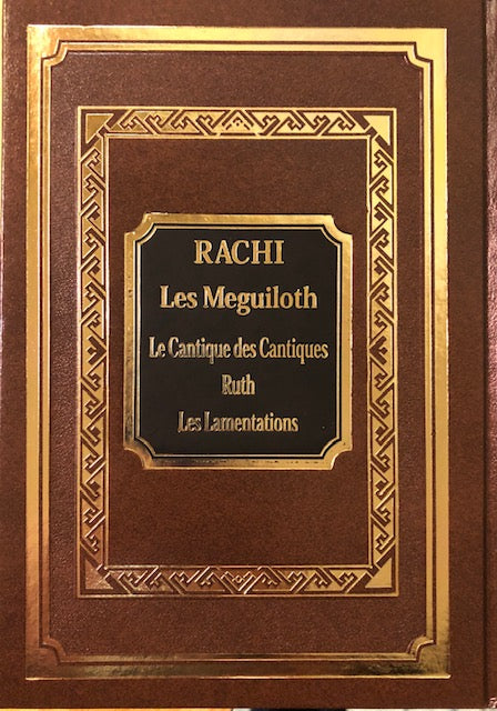 LE CANTIQUE DES CANTIQUES - RUTH - LES LAMENTATIONS avec Rachi traduit