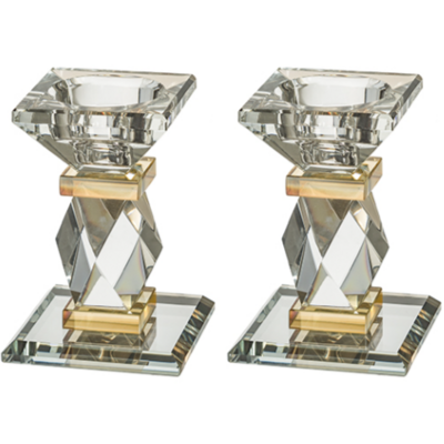 Bougeoirs en cristal design 10 cm