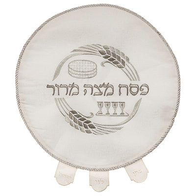 Napperon 3 Matsot en Satin pour le plateau du seder de Pessa'h - 3 poches