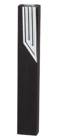 Boitier mezouza en métal  marron avec Shin stylisé- 12 cm