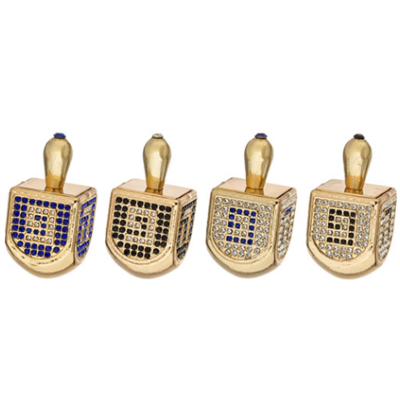 Toupies en métal et strass 4 cm de hauteur