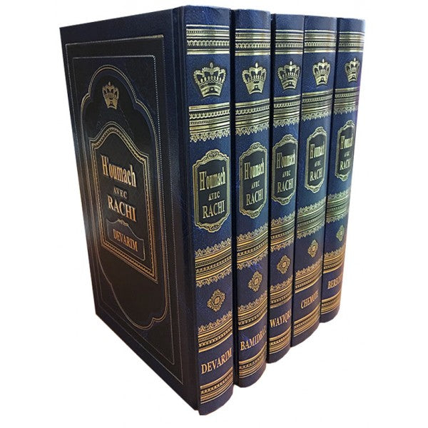 les 5 volumes du pentateuque bilingue avec rachi traduit