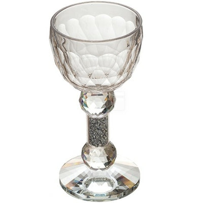 Verre à Kidouch en cristal avec déco boules en cristal et pierres